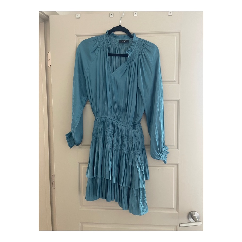 Reset, long sleeve, teal dress size small